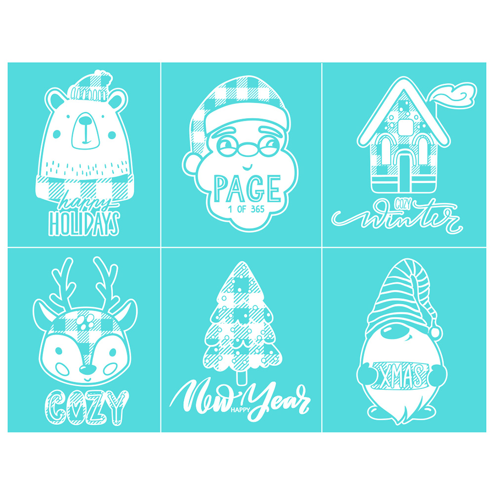 Christmas Silk Screen Printing Stencil Adhesive Mesh Transfer DIY Wood Fabric - Picture 31 of 34