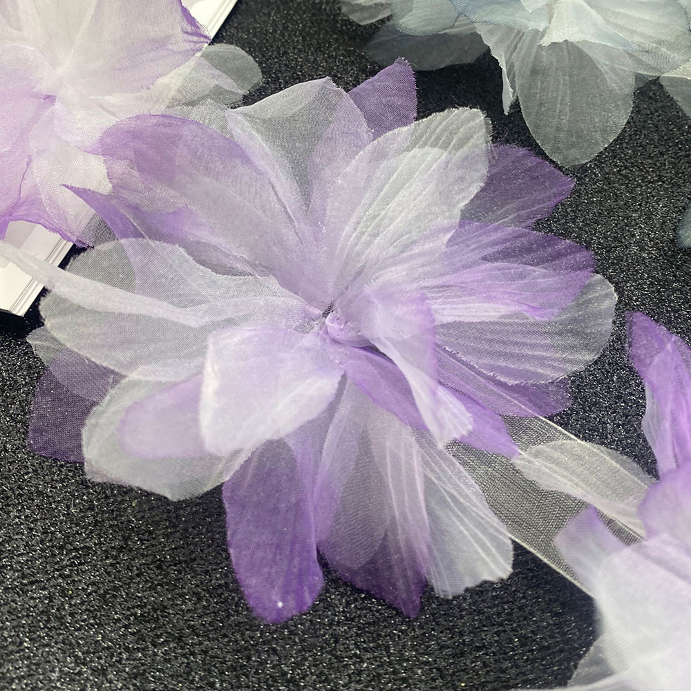 1 Yard 3D Flower Lace Trim Organza Ribbon Edge Wedding Dress Clothing Sewing DIY - Picture 20 of 24