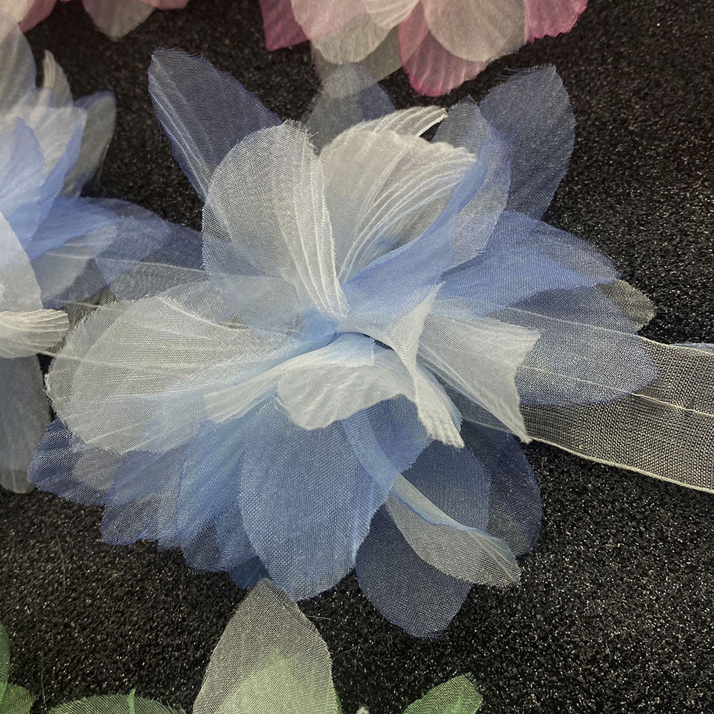 1 Yard 3D Flower Lace Trim Organza Ribbon Edge Wedding Dress Clothing Sewing DIY - Picture 21 of 24