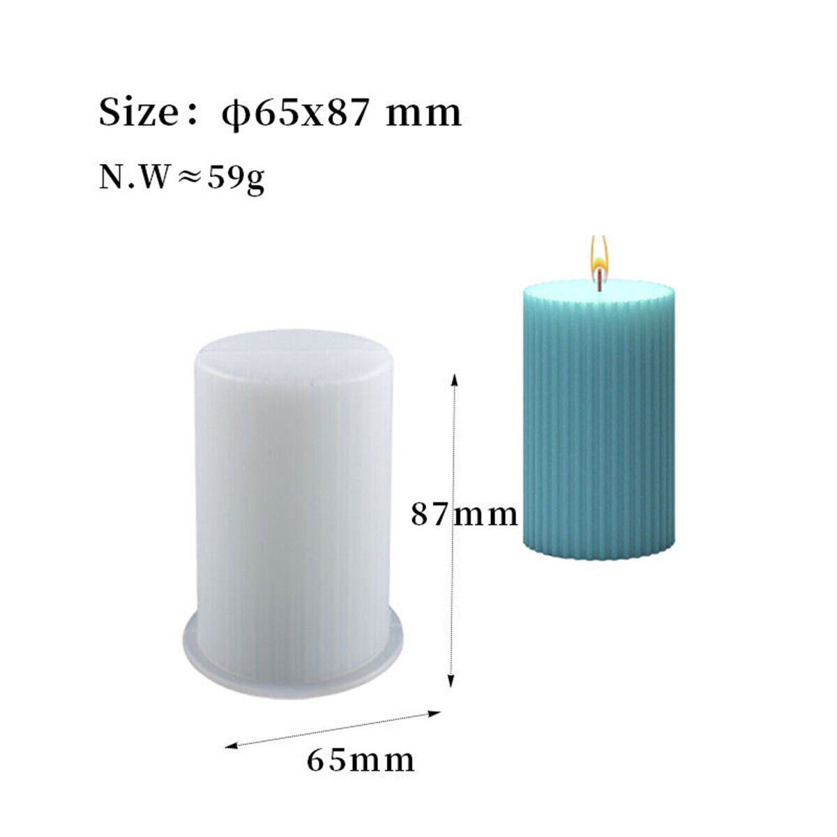 New 3D Silicone Aromatherapy Candle Plaster Mold DIY Soy Soap Wax Candle  Mould