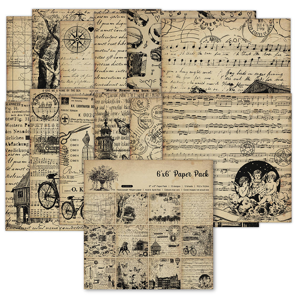 12 PCS Vintage Paper Pad Scrapbooking Diary Junk Journal Card Album DIY Supplies - Picture 17 of 18