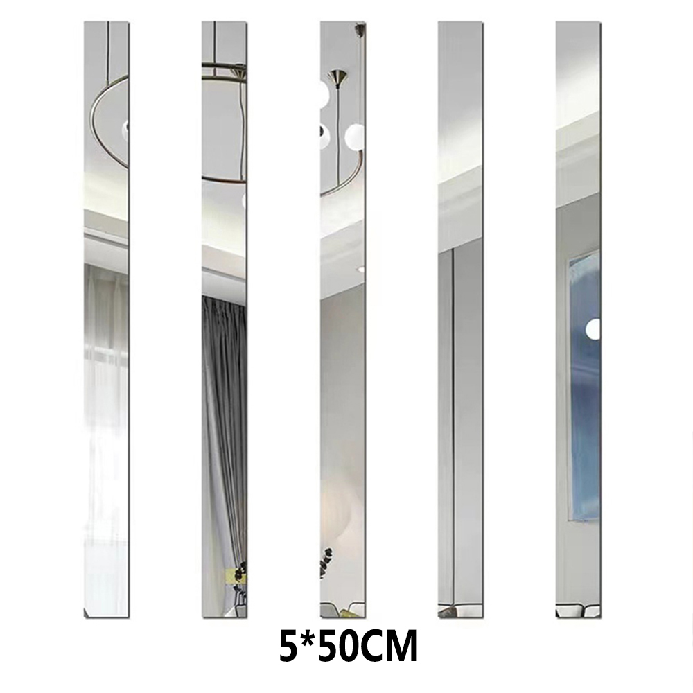 Diamond 3D Mirror Acrylic Long Strip Tree shape Wall Art Sticker Self-adhesive - Picture 15 of 22