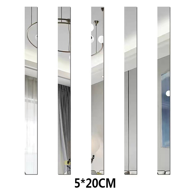 Diamond 3D Mirror Acrylic Long Strip Tree shape Wall Art Sticker Self-adhesive - Picture 16 of 22