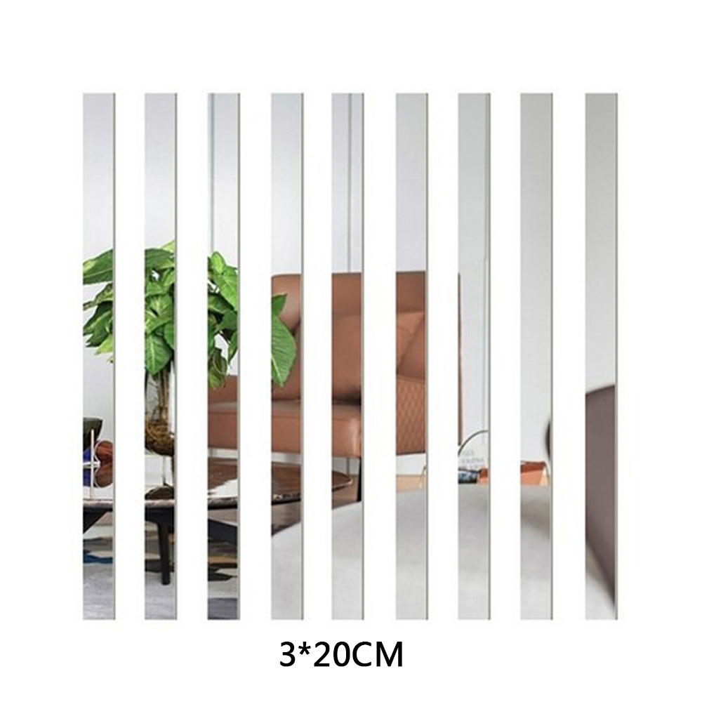 Diamond 3D Mirror Acrylic Long Strip Tree shape Wall Art Sticker Self-adhesive - Picture 22 of 22