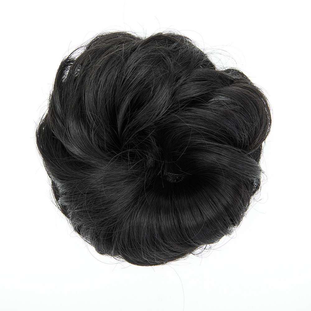 Synthetic Wavy Hair Bun Flexible Messy Donut Curly Wrap Ponytail Extensions USA