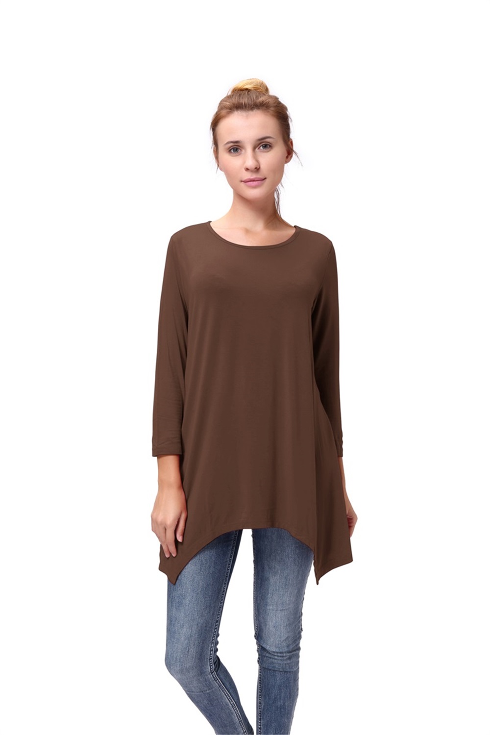 3 4 sleeve tunic top