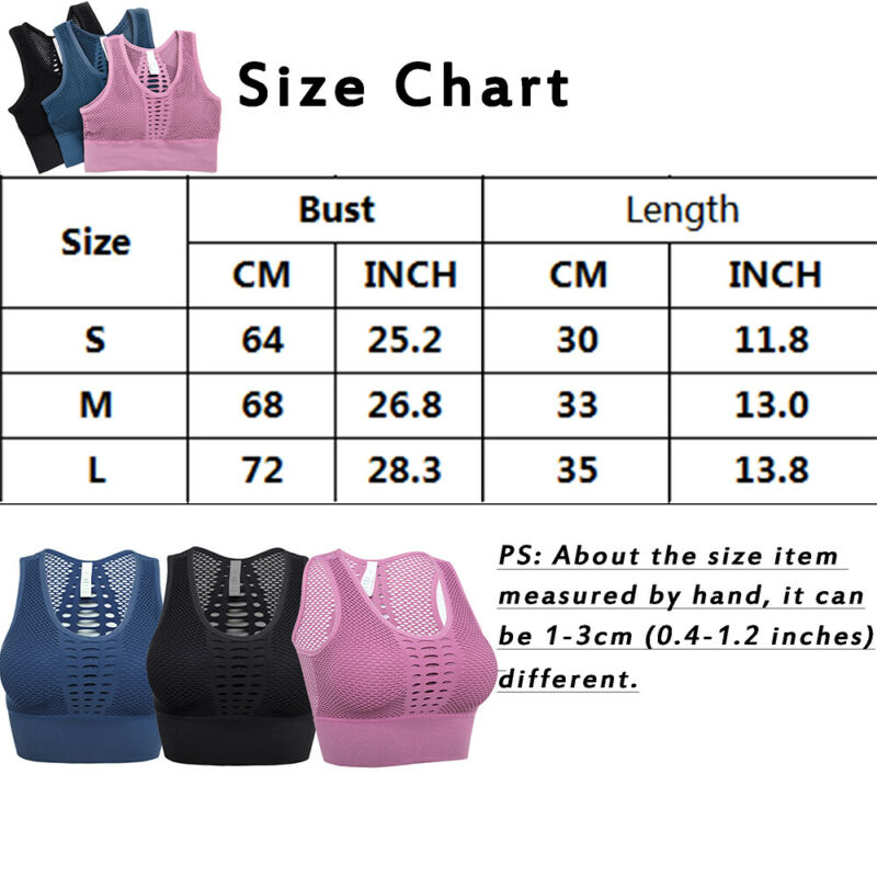 shock absorber bra size chart