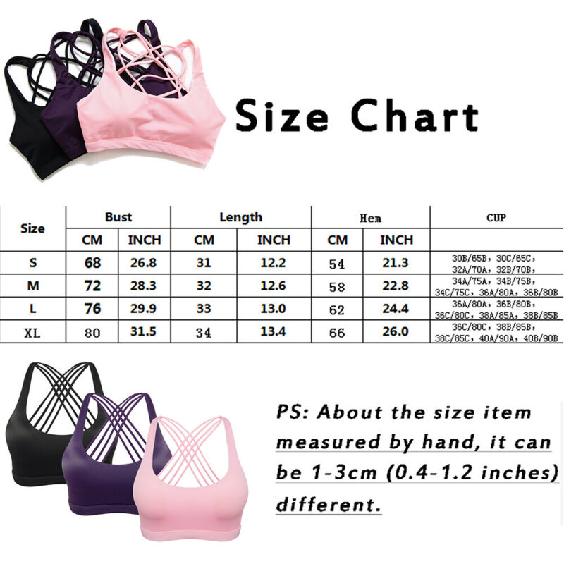 shock absorber bra size chart