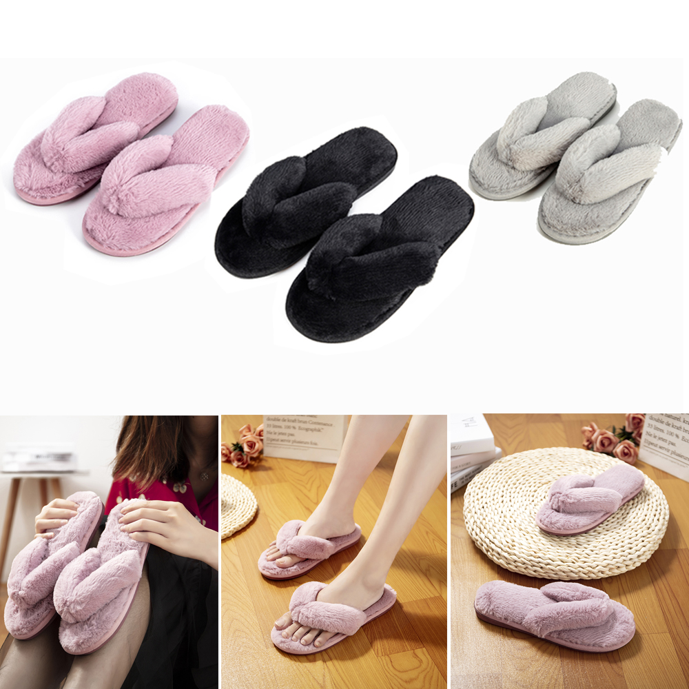 fuzzy thong slippers