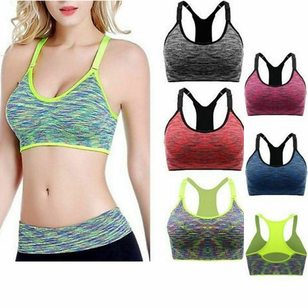 Yoga Tank Bra Women's Sports Bra High Support Back Workout Push Ups Sweat  Gym Fitness Tops (Color : A, Size : Lcode) (A XLcode)