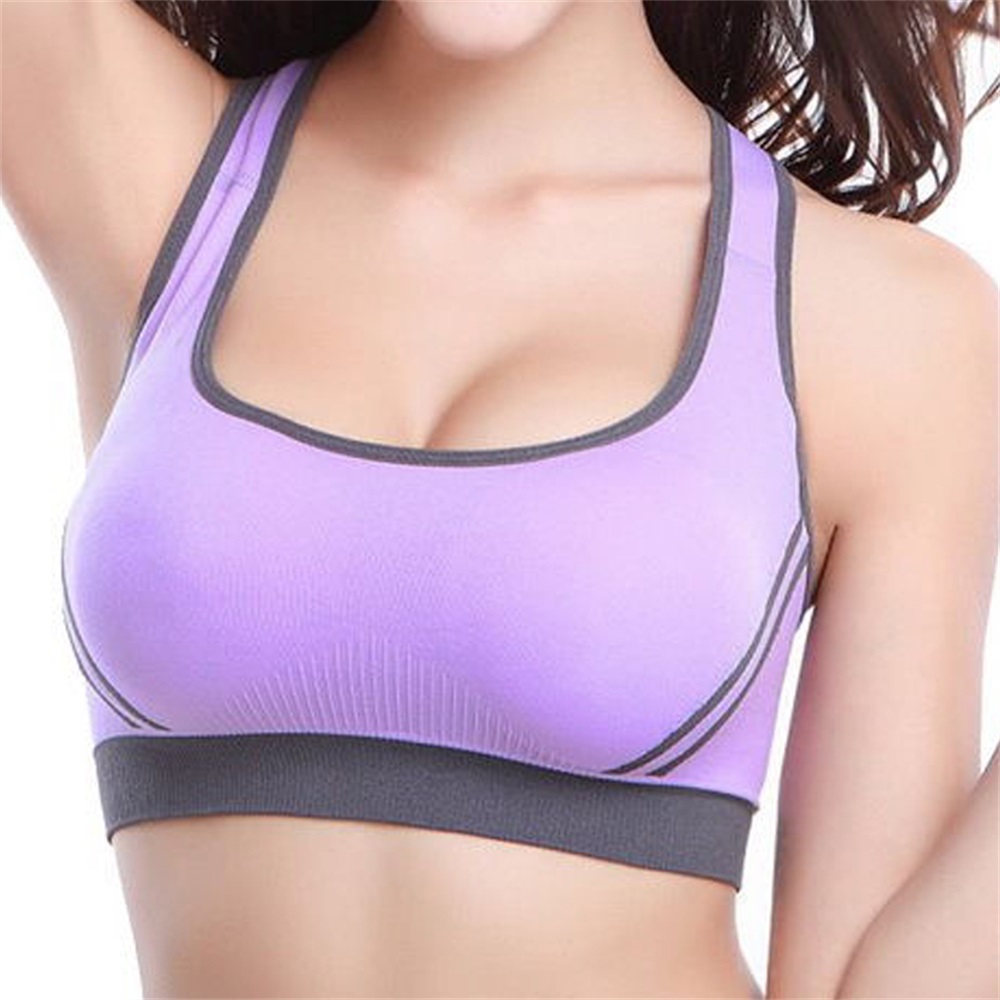 Shengyu Yoga Bra Anti-sagging Side Breast Elastic Bralette Shockproof  Gather Sweat-wicking Lingerie Vest Outdoor Gym Running XL 