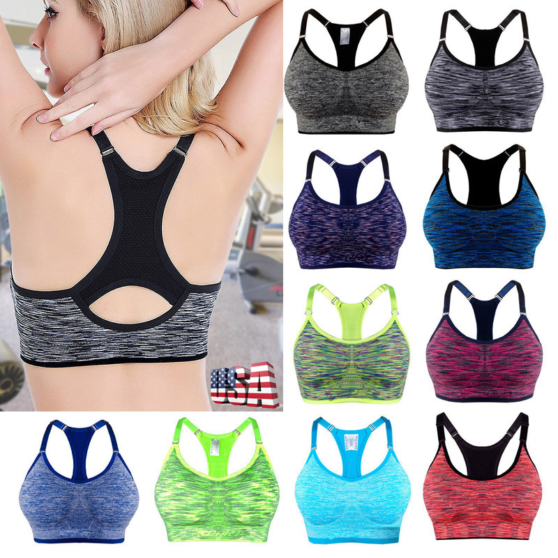  Women Sport Bras Gym Underwear U-Neck Fitness Crop Tank Top  Running Workout Comfortable Fitness Yoga Bra (Color : A, Size :  X-Large(XL)) : Clothing, Shoes & Jewelry