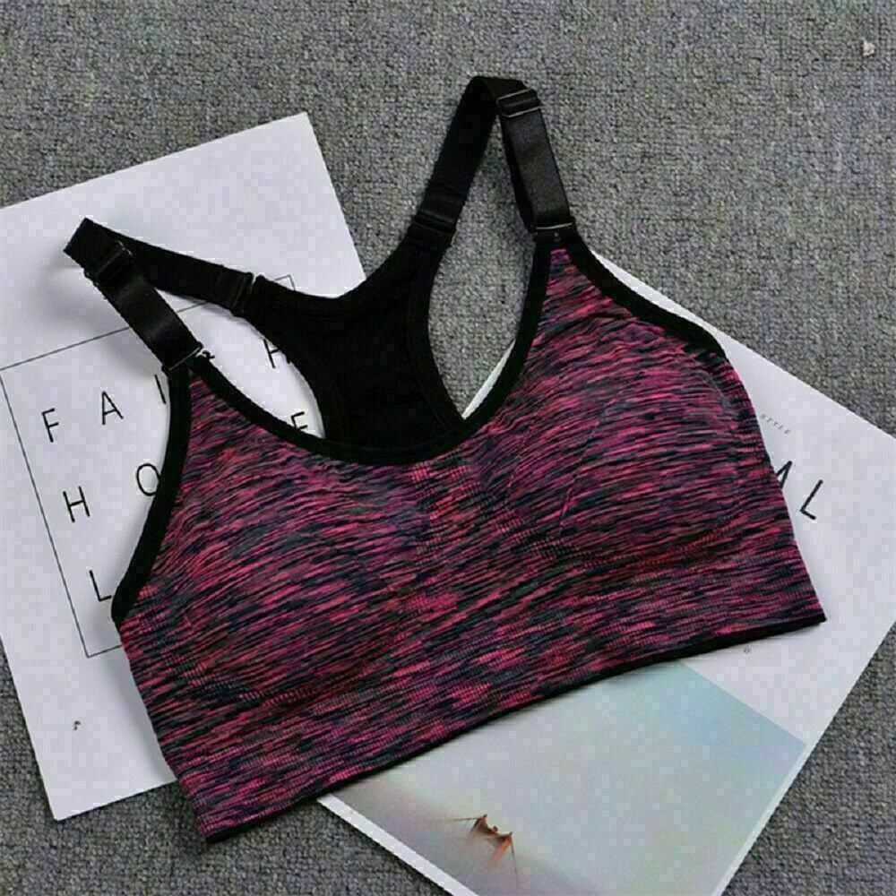 Women Gym Outdoor Yoga Sport Padded Bra Tank Workout Fitness Push Up Top Vest US 