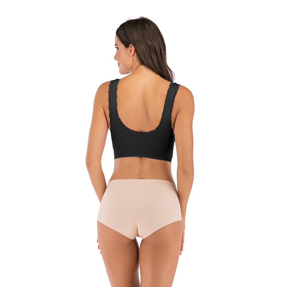 US Women Sports Bra Front Cross Side Buckle Lace Yoga Comfort Stretch Bralette - Picture 36 of 56