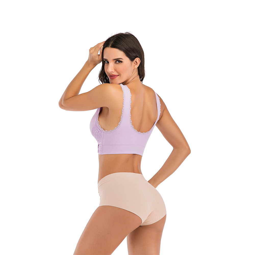 US Women Sports Bra Front Cross Side Buckle Lace Yoga Comfort Stretch Bralette - Picture 47 of 56
