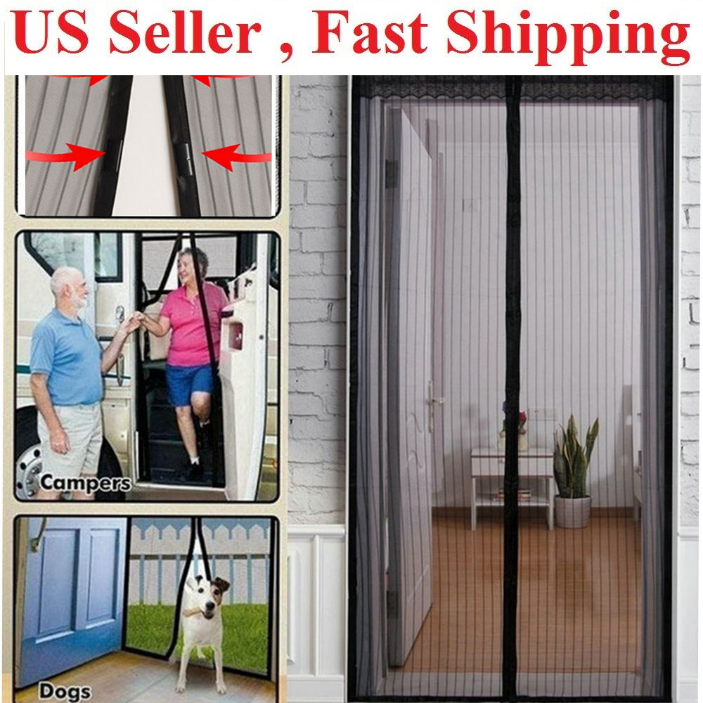 Hands-Free Magnetic Door Net Screen Anti Insect Bug Block Mosquito Fly Curtain 