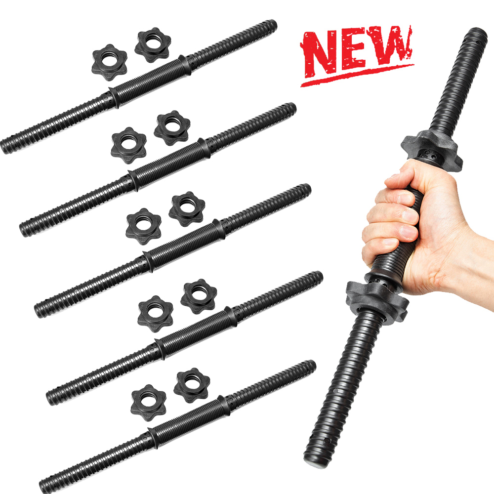 18'' Dumbbell Bar Spinlock Collars Weight Lifting Sport Gym Dumbell