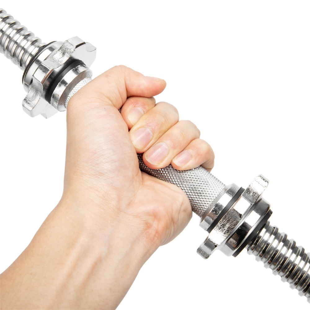 14/18" Steel Adjustable Dumbbell Bar Handles Replacement Dumbbell Bar