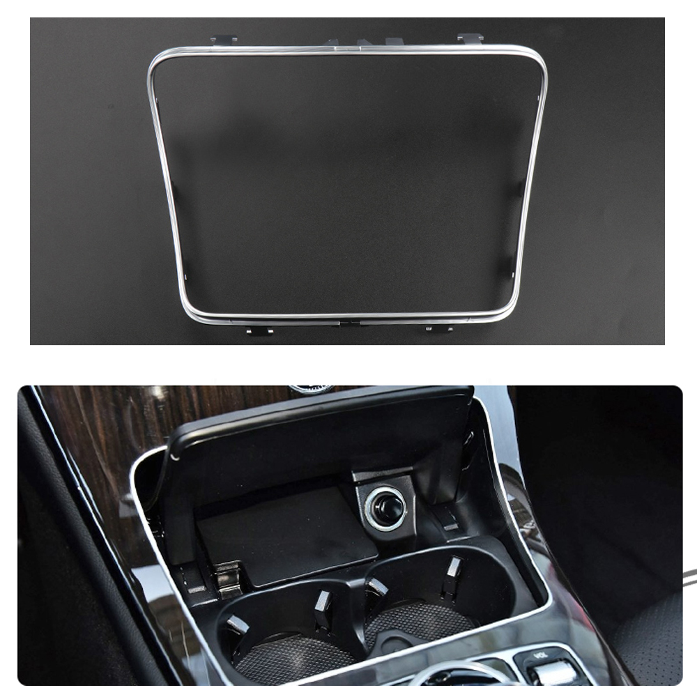 Cup Holder Box Chrome Frame Fits For Mercedes Benz C E Class W205 W253 ...