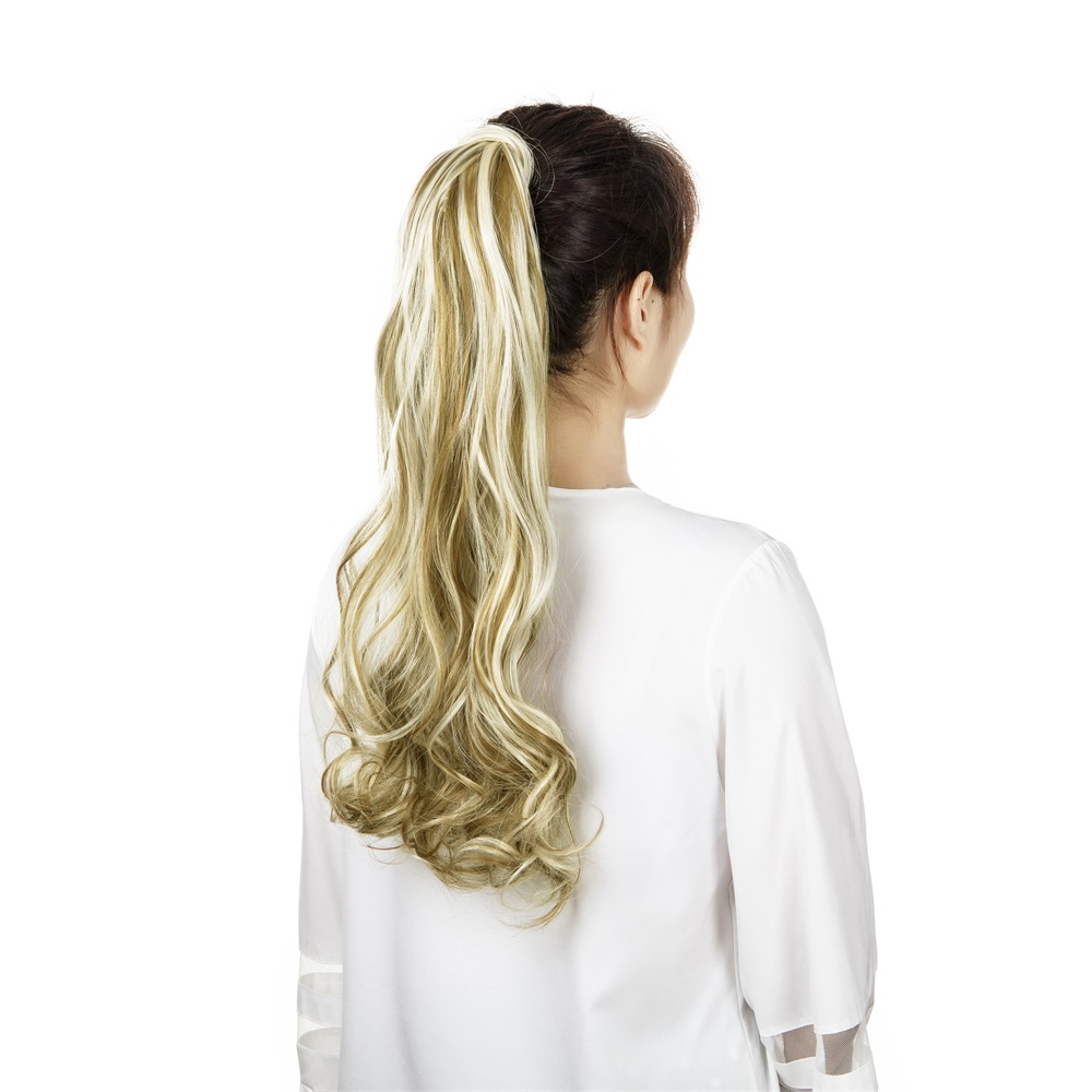 Straight Wavy Curly Wrap Around Ponytail Extension For Woman Long Hair