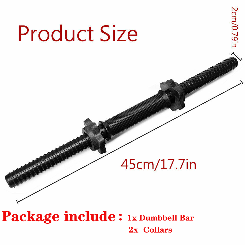 Adjustable Dumbbell Bar 1 inch Threaded Barbell Handles Home Gym