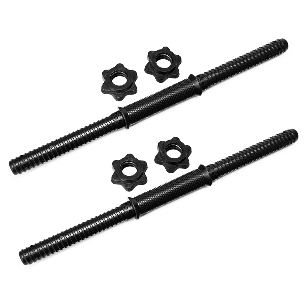 2x Dumbbell Bars & Spinlock Collars Weight Lifting Gym Dumbell Handles Train Kit