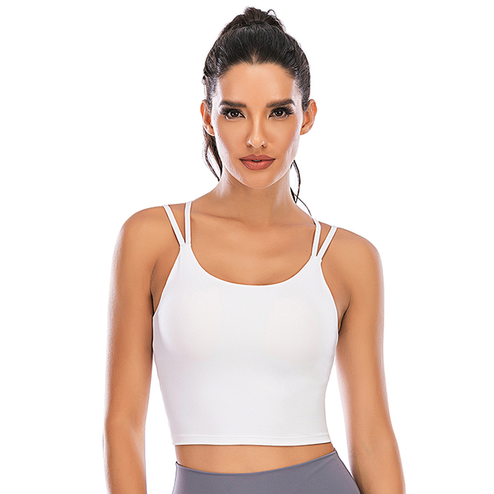 Womens Sports Bras Bralette Yoga Bra Crop Top Camisole Cross Back Workout Vest - Picture 15 of 20