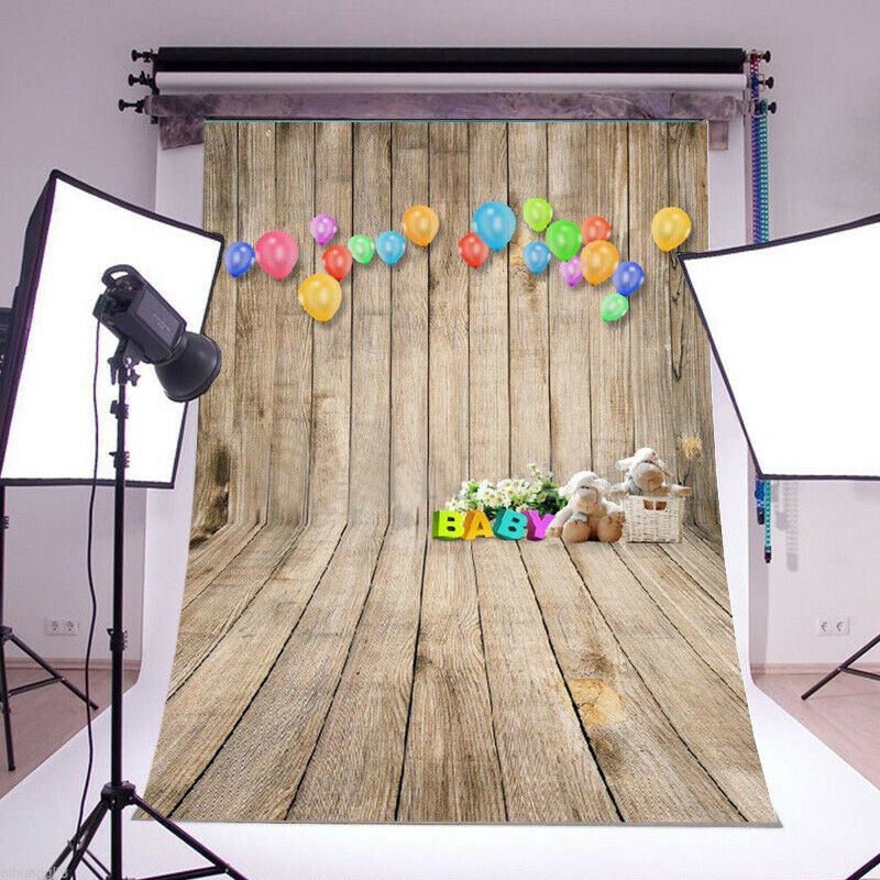KIVDFIGC Children Kids New Born Baby Photography Backdrops White Wooden Floor Children's Room 3D Backgrounds for Photo Studio Photo Shoot 240cmX360cm