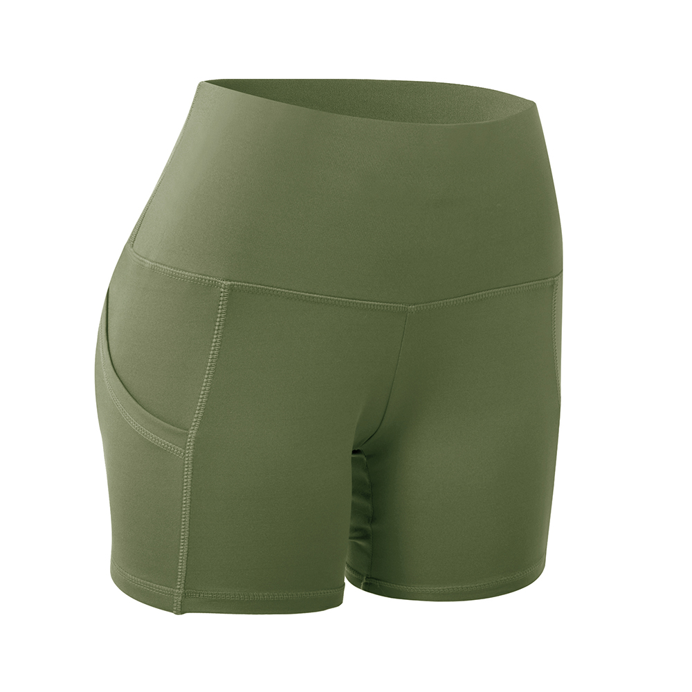 PERSIT Yoga Shorts for Women with Pockets High Wasited Running Athletic  Biker Workout Shorts Tight Gym Shorts Yoga Pants - Army Green - XS at   Women's Clothing store