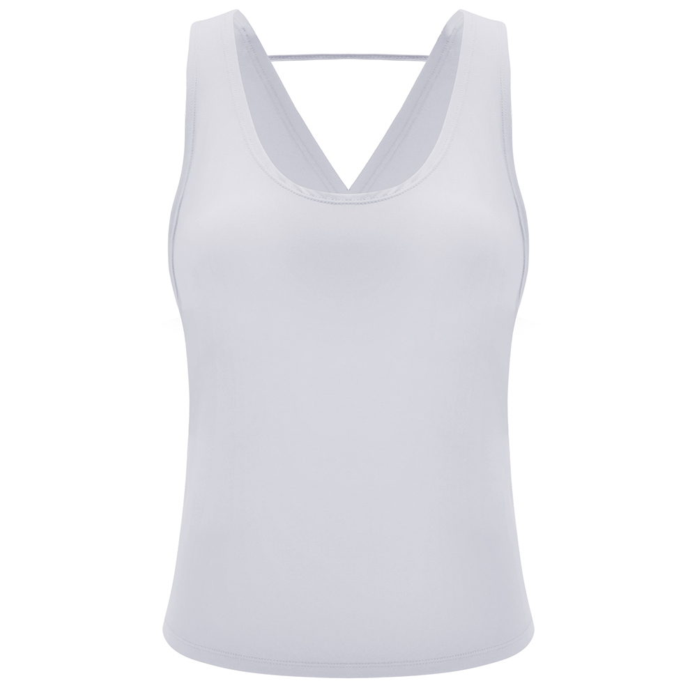 Womens Cross Back Tank Running Tops Stretch Long Workout Fitness Sport Yoga Vest - Picture 16 of 22
