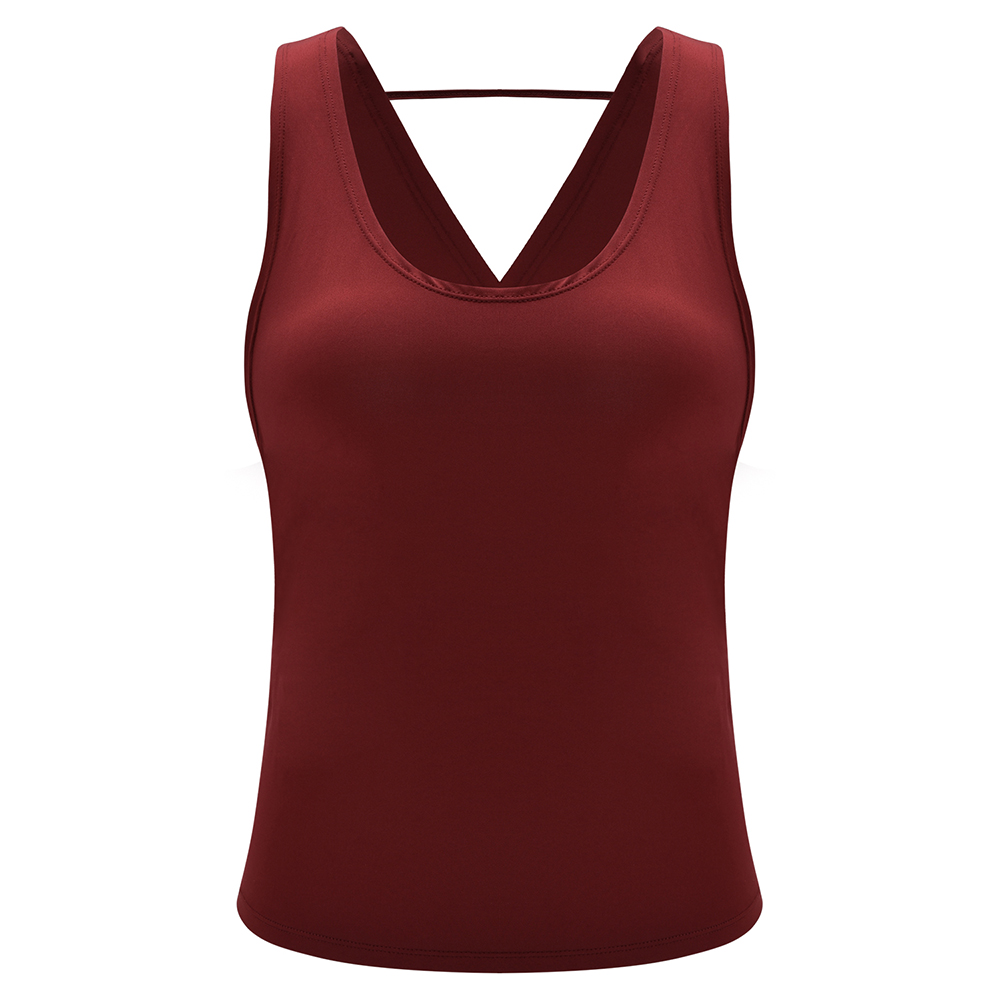Womens Cross Back Tank Running Tops Stretch Long Workout Fitness Sport Yoga Vest - Picture 22 of 22