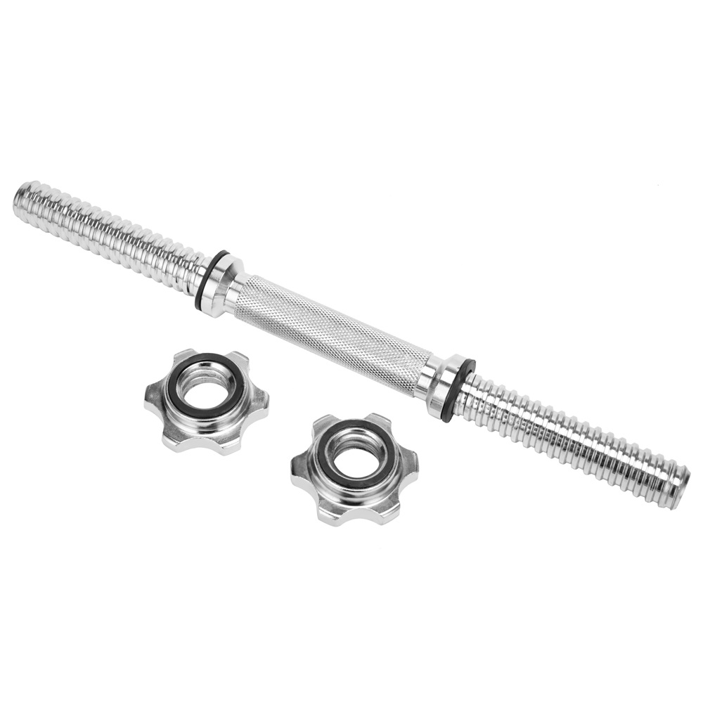 Durable Steel Handles Adjustable Barbell W/Star Collars Standard Plate Workout - Picture 11 of 12