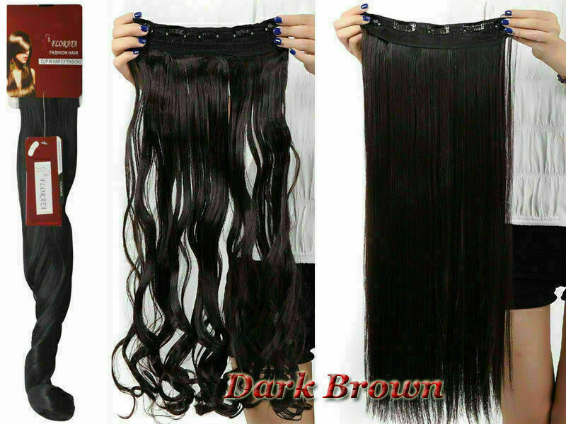 5 Clip 100% Natürliche Echthaar Extensions Vollkopf Ombre Glatt Schwarz Blond - Bild 14 von 35