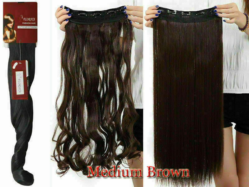 5 Clip 100% Natürliche Echthaar Extensions Vollkopf Ombre Glatt Schwarz Blond - Bild 16 von 35
