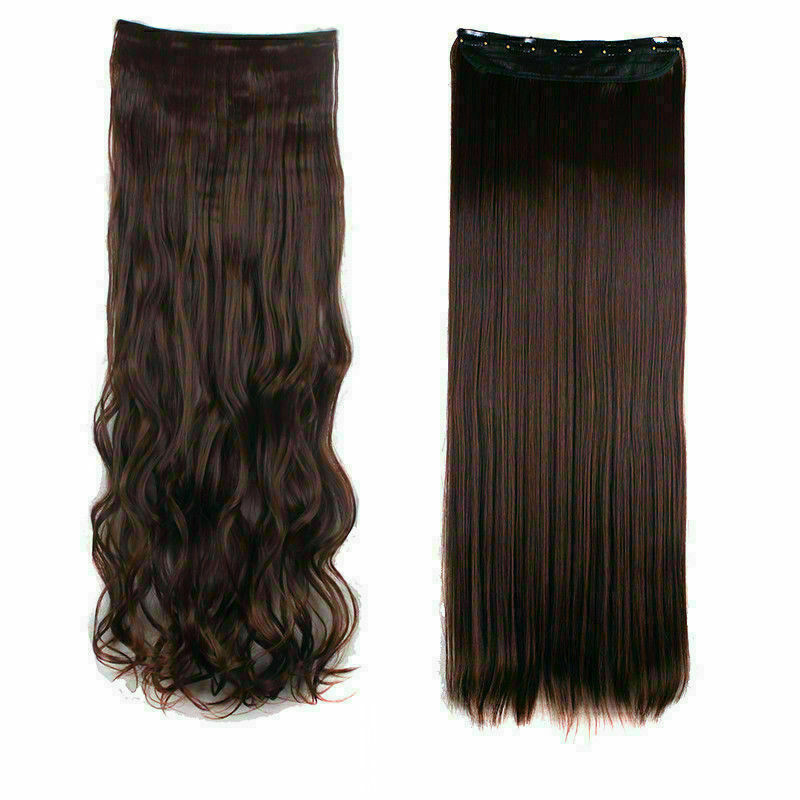 5 Clip 100% Natürliche Echthaar Extensions Vollkopf Ombre Glatt Schwarz Blond - Bild 19 von 35
