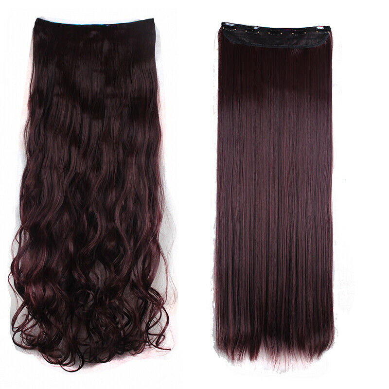 5 Clip 100% Natürliche Echthaar Extensions Vollkopf Ombre Glatt Schwarz Blond - Bild 32 von 35