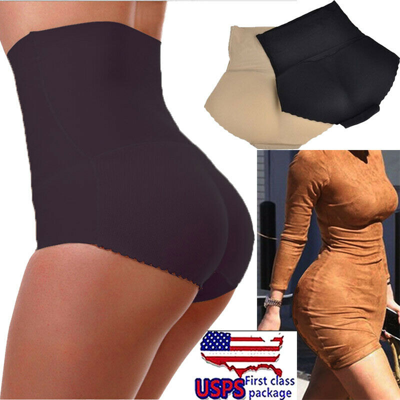 US Tummy Control High Waist Panty Underwear Body Shaper Seamless Padded Fake ASS - Picture 13 of 14