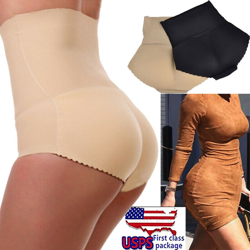 US Tummy Control High Waist Panty Underwear Body Shaper Seamless Padded Fake ASS - Picture 14 of 14