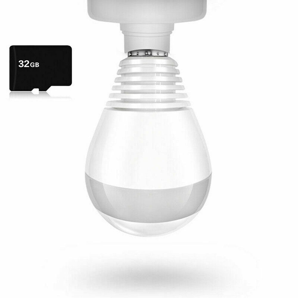 Light Bulb IP Camera Wireless WiFi Security Camcorder Full HD 1080P Smart Cam