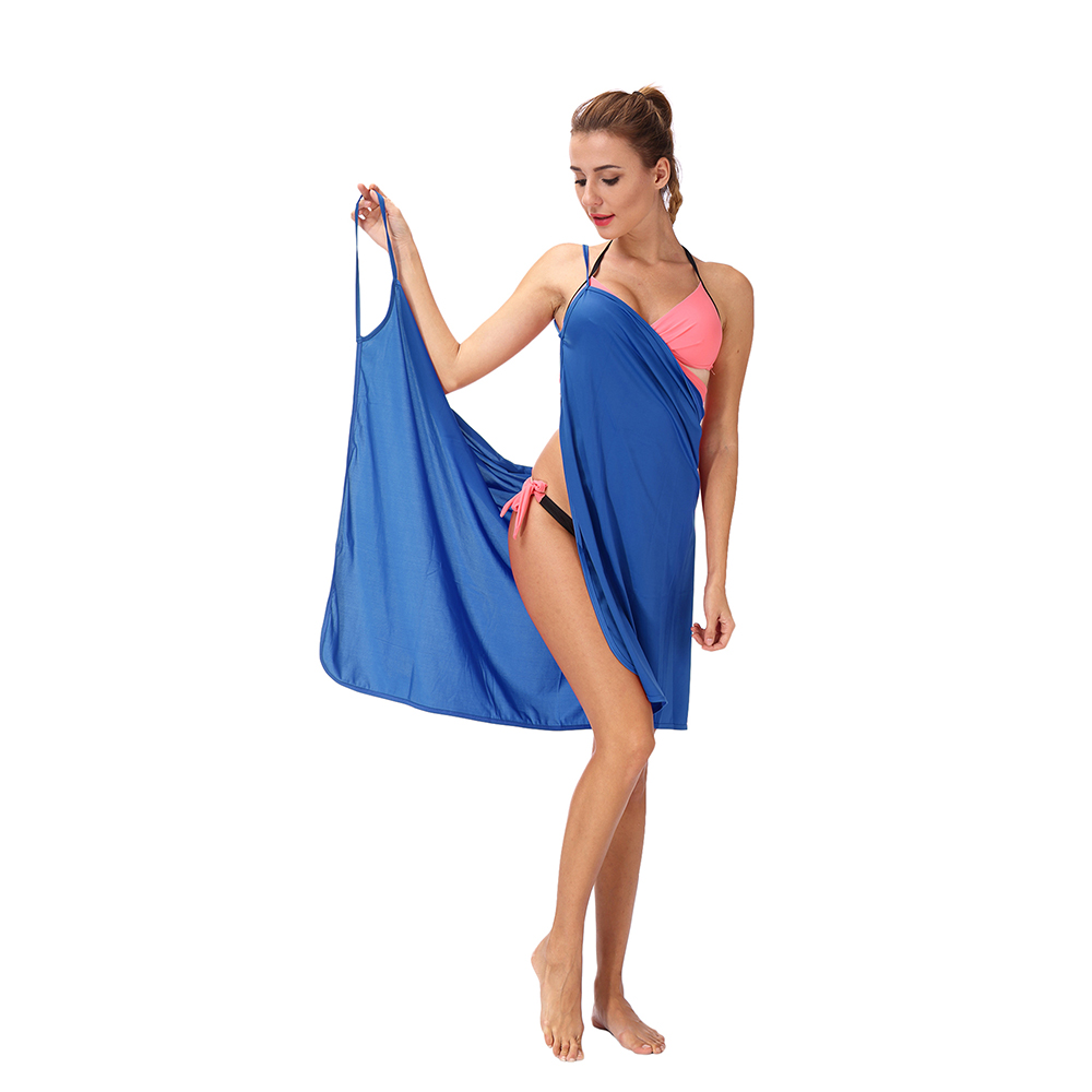 Womens Bikini Cover Up Spaghetti Strap Backless Beach Dress Swimwear Loose Sun - Picture 27 of 34