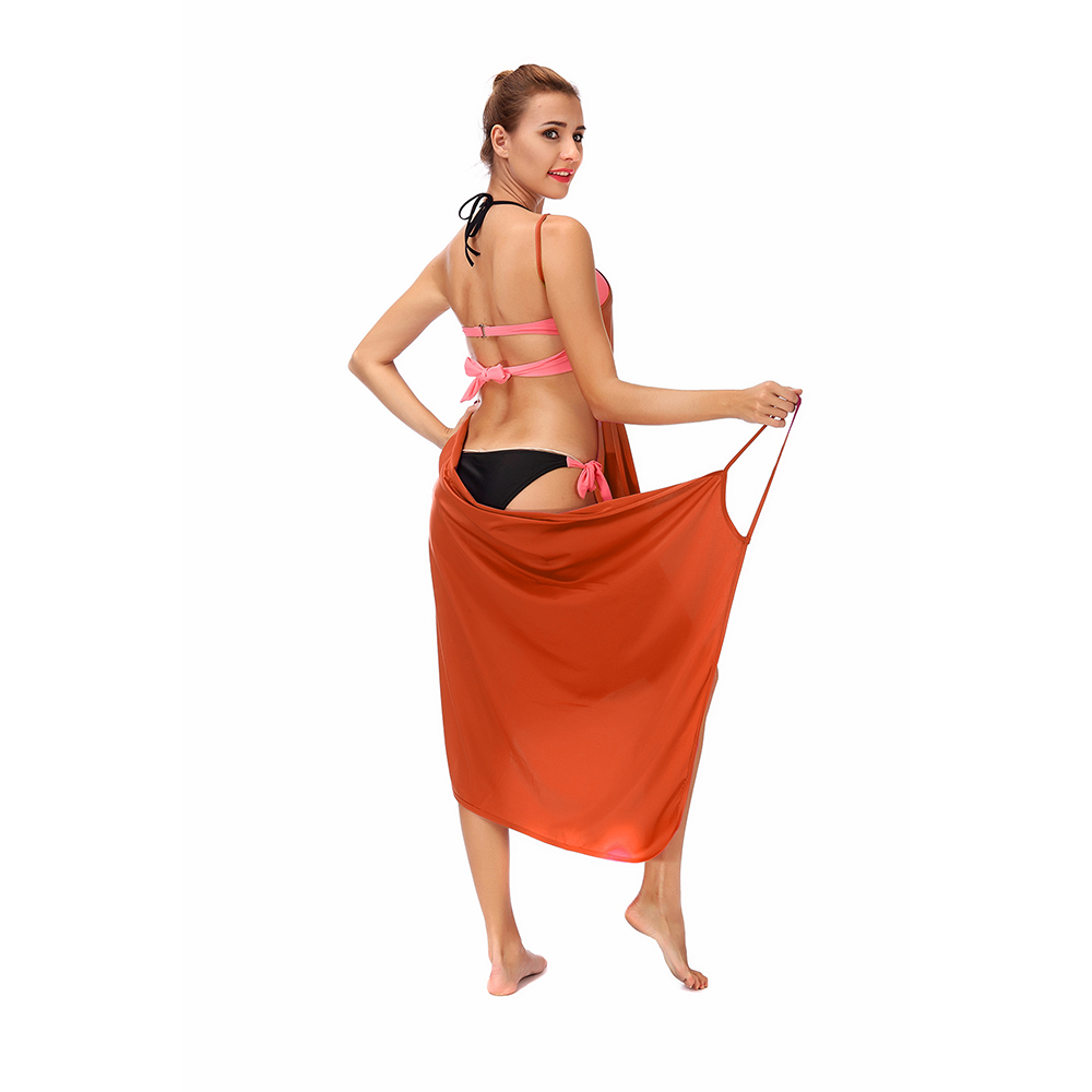 Womens Bikini Cover Up Spaghetti Strap Backless Beach Dress Swimwear Loose Sun - Picture 31 of 34