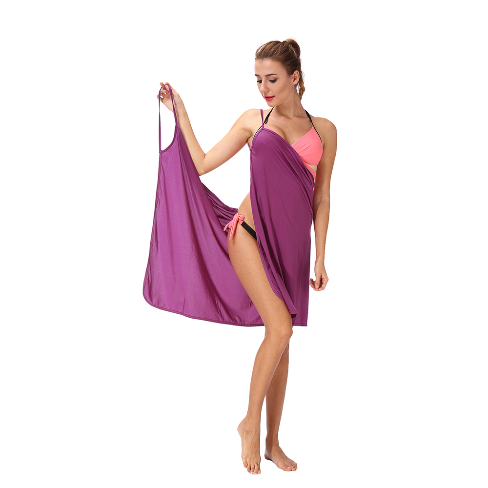 Womens Bikini Cover Up Spaghetti Strap Backless Beach Dress Swimwear Loose Sun - Picture 33 of 34