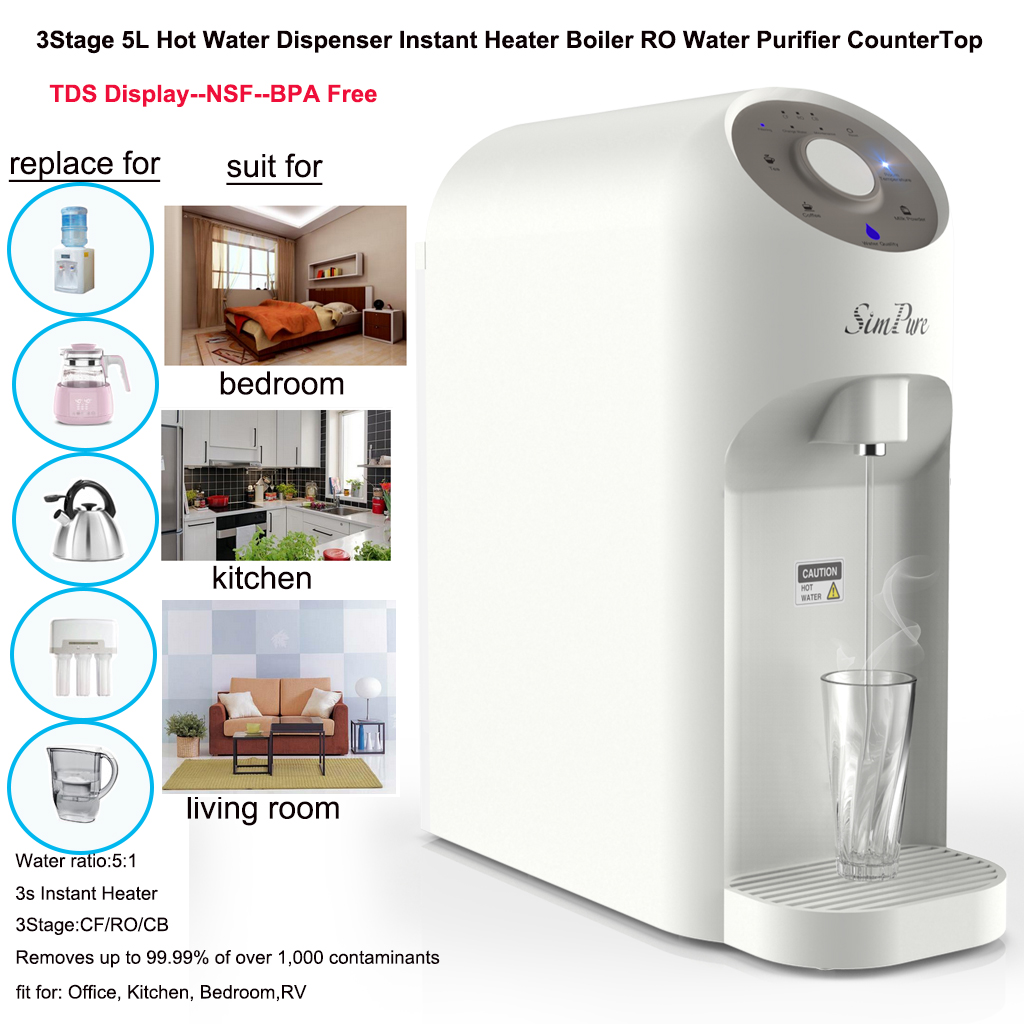 5l Hot Water Filter Dispenser Instant Heater Boiler Ro Water