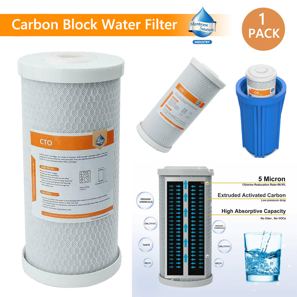 10"x4.5" CTO Carbon Water Filter Whole House Replacement Cartridges Fit