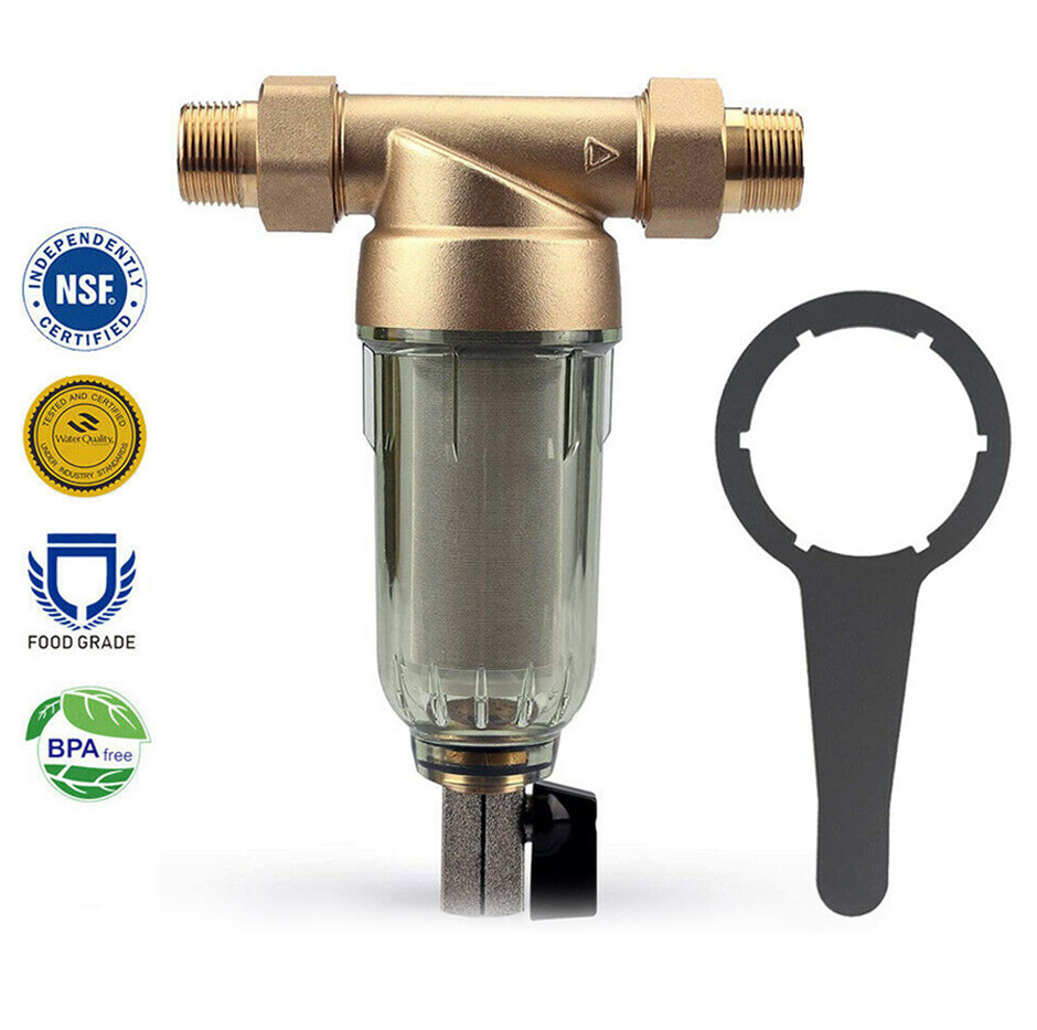 Whole House Spin Down Sediment Water Filter+Prefilter Stainless Steel