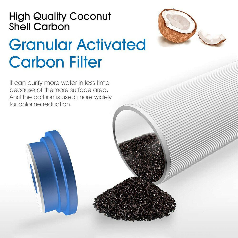 2.5x10" Granular Activated Carbon Water Filter GAC Replacement for RO
