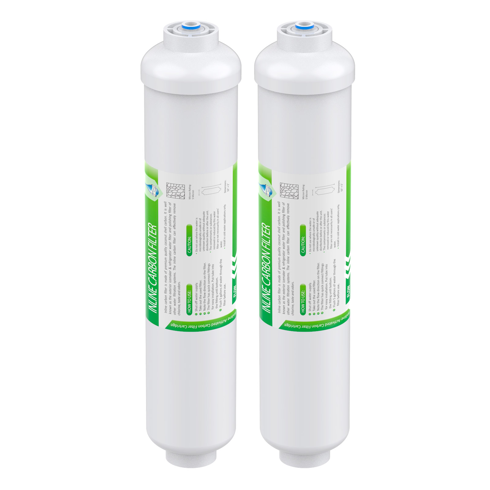 Alkaline Water Filter T33 Inline Post Carbon Filter for 5 / 6th Stage