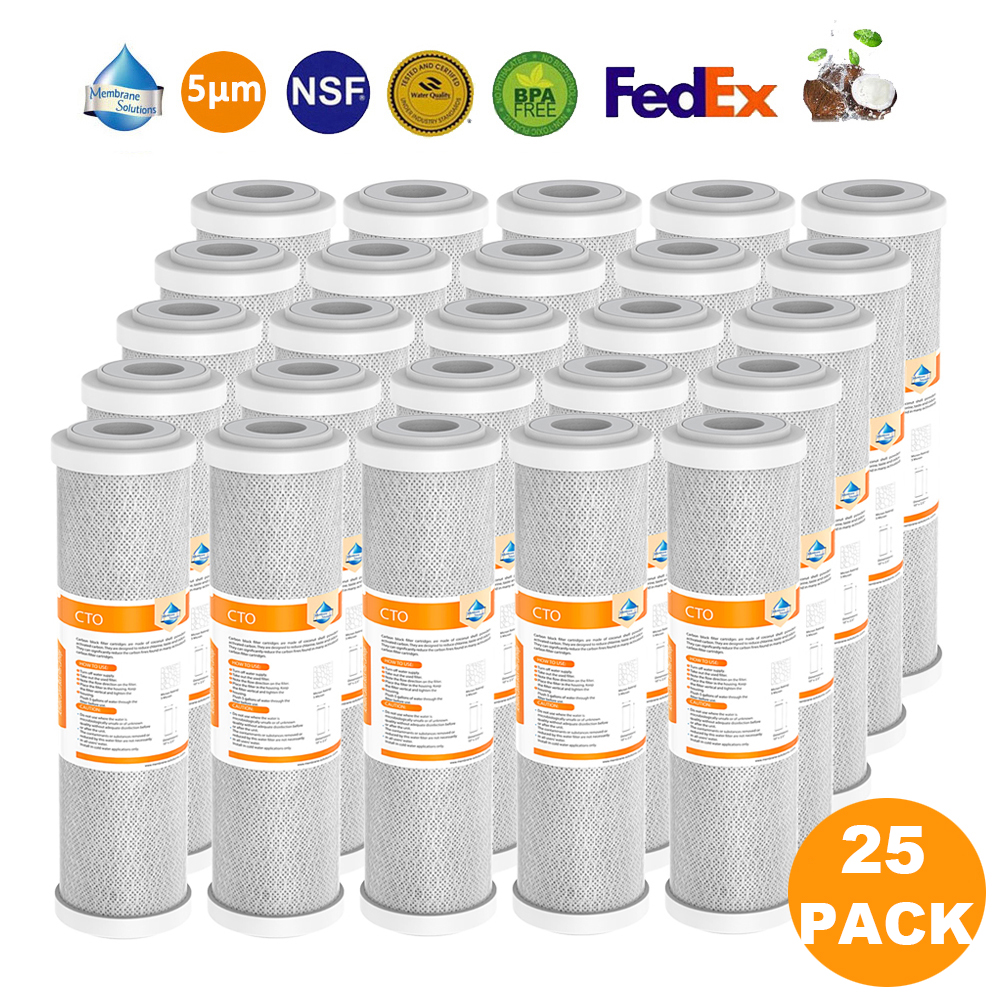 1-25 PACK 10"x2.5" Whole House CTO Carbon Block Water Filter Cartridges Purifier