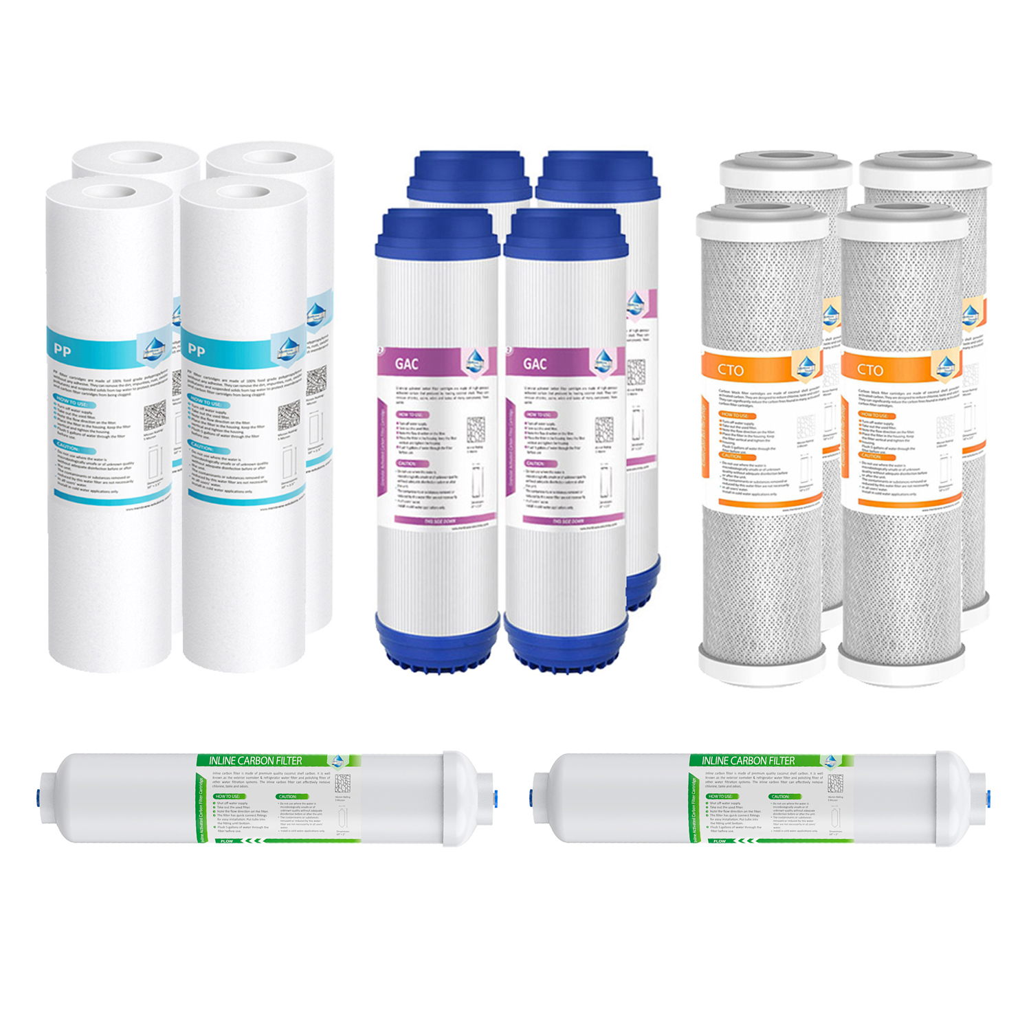 5 Stage Reverse Osmosis System RO Water Filter Sediment Carbon Block ...