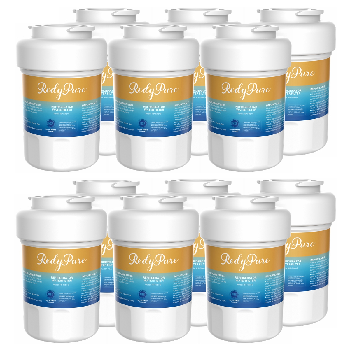 12 Pack Refrigerator Sediment Water Filter Fit for GE MWF WS613B